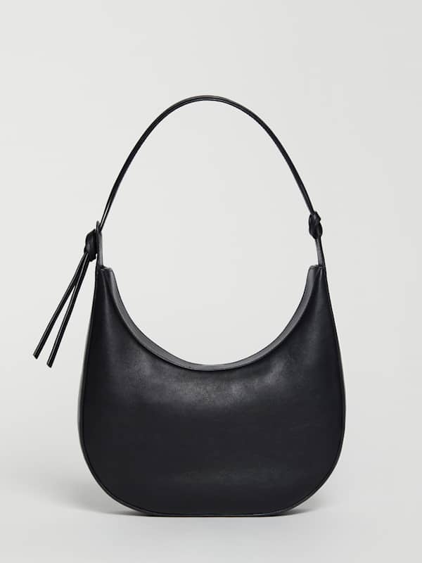 Medium Rosetta Shoulder Bag - Black Leather